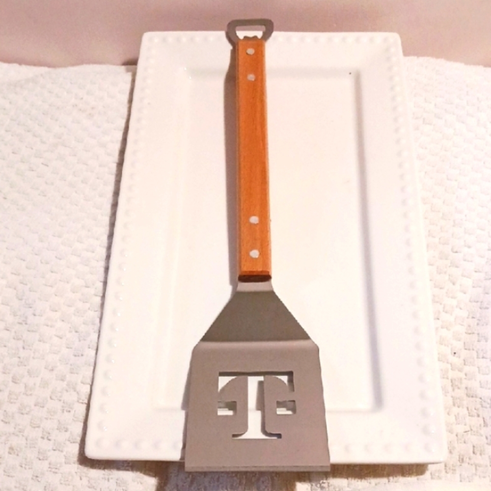 T Mobile ⚜️ Stainless Steel and Wood Logo Spatula/  Bottle Opener 🌭🍾🍗🥦